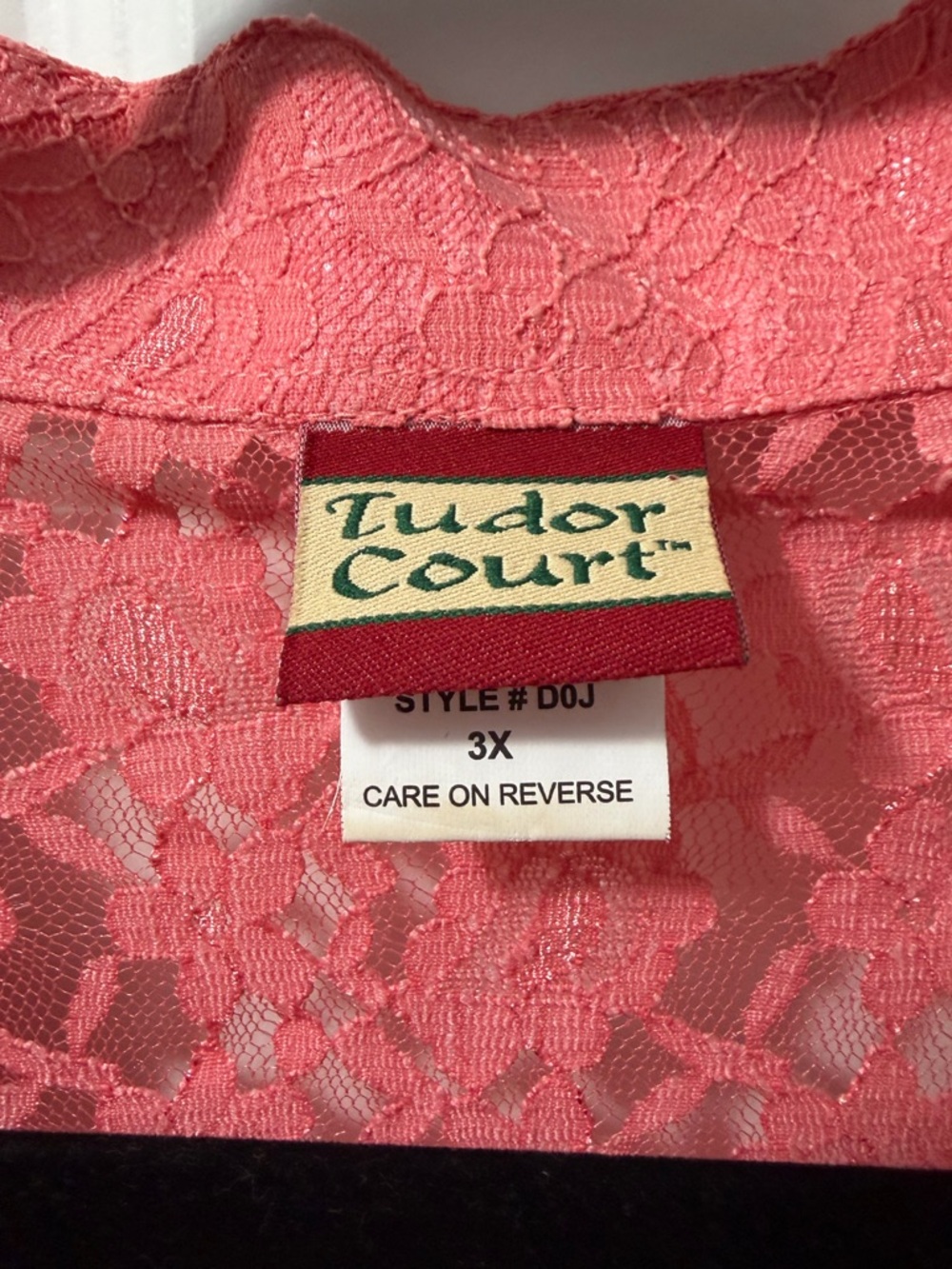 Tudor coral lace open-front cardigan - Picture 2 of 5